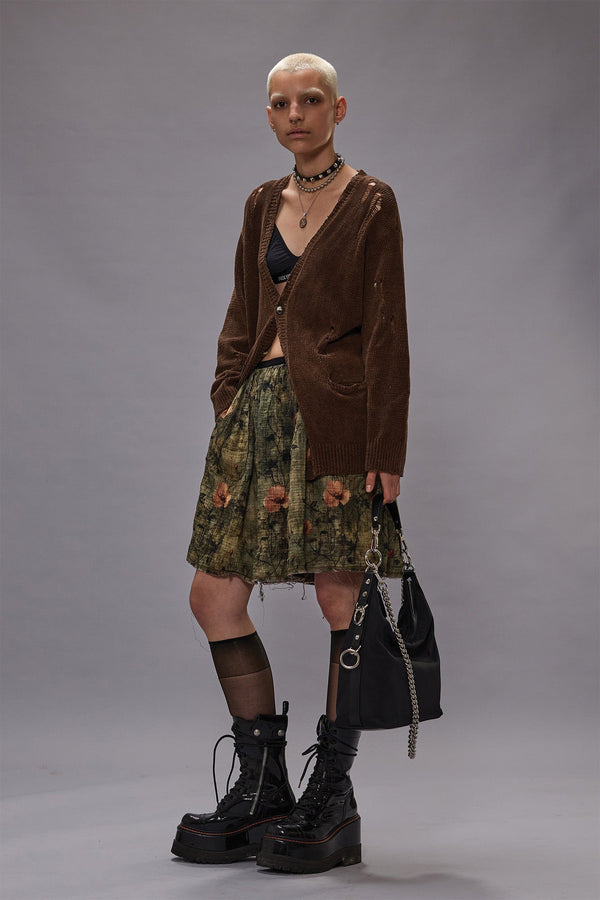 R13 BOYFRIEND CARDIGAN Brown