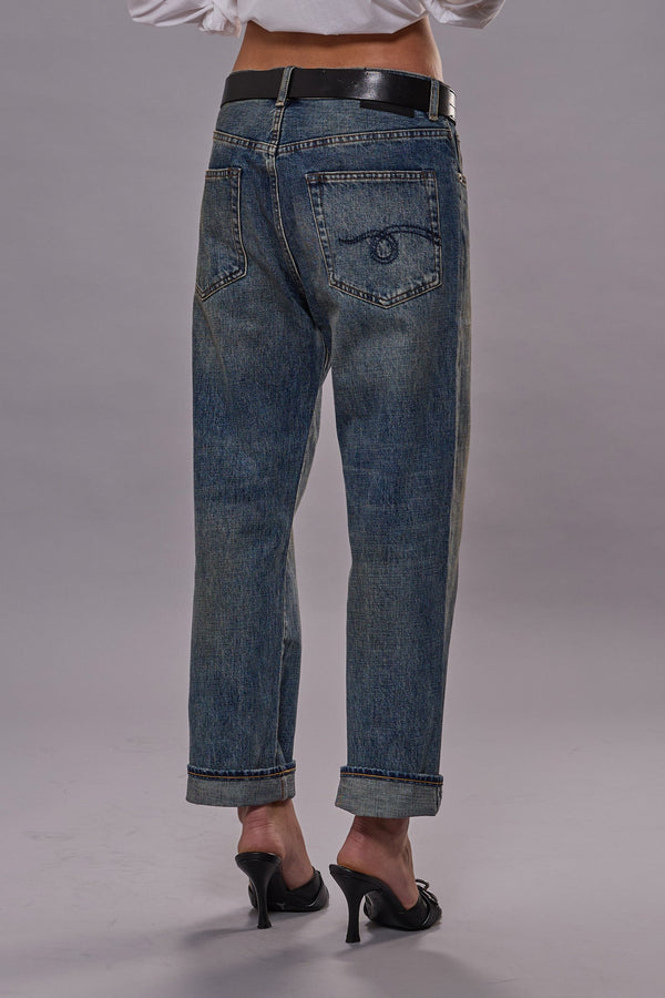 R13 BOYFRIEND JEAN Barter Indigo