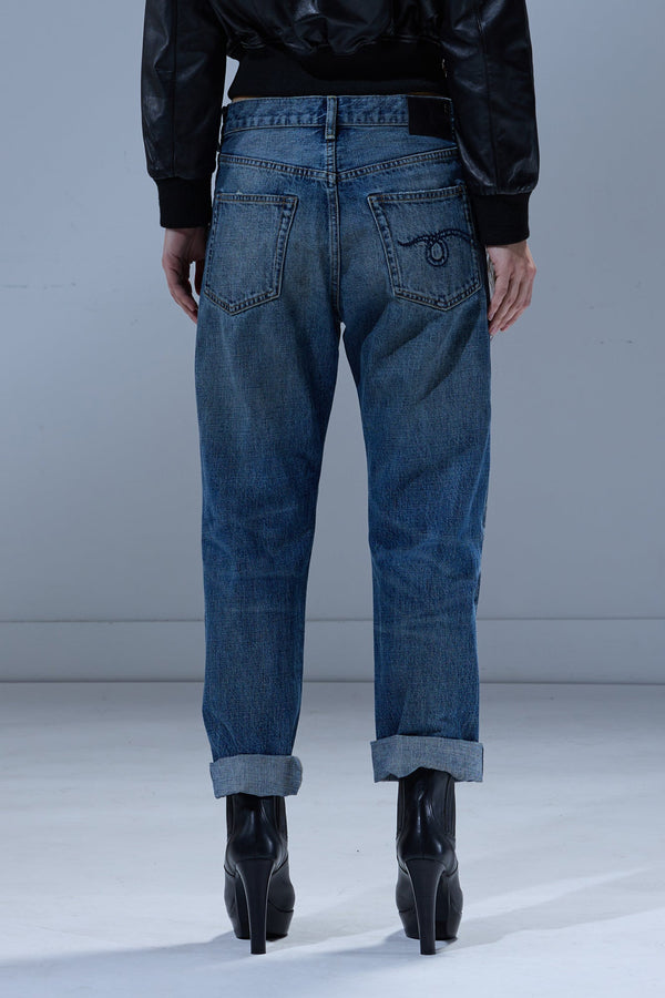 R13 BOYFRIEND JEAN Leo Blue