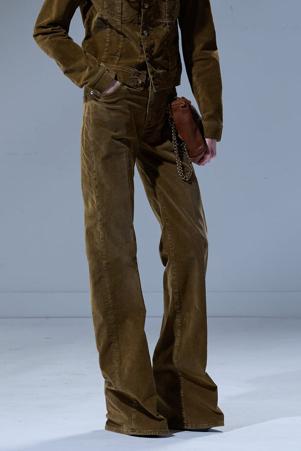 R13 CHARLOTTE JEAN Golden Brown Stretch Cord