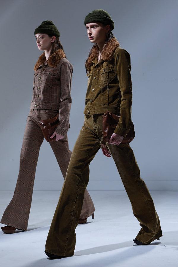 r13 CHARLOTTE JEAN golden brown stretch cord