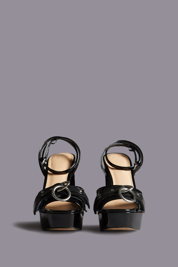 R13 CHUNKY SID HARNESS HEEL Black