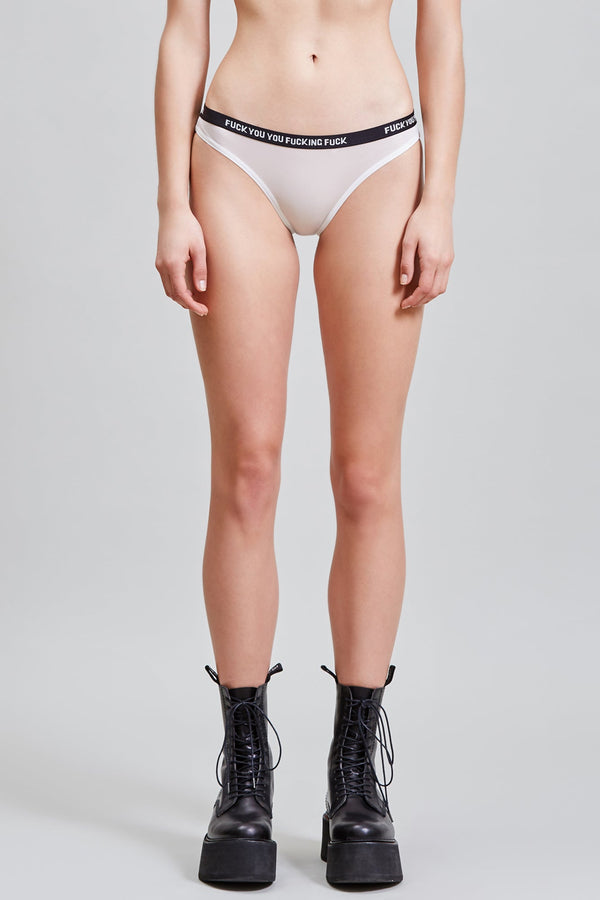 R13 CLASSIC PANTY White