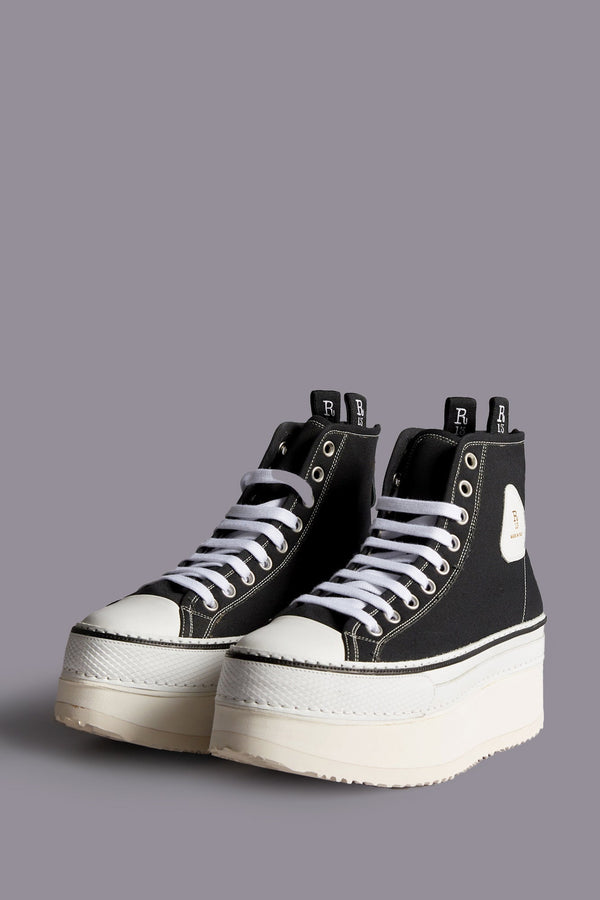 R13 COURTNEY PLATFORM HIGH TOP SNEAKER Black