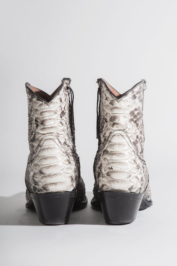 R13 COWBOY ANKLE BOOT Brown Snake