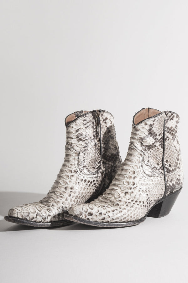 r13 COWBOY ANKLE BOOT brown snake