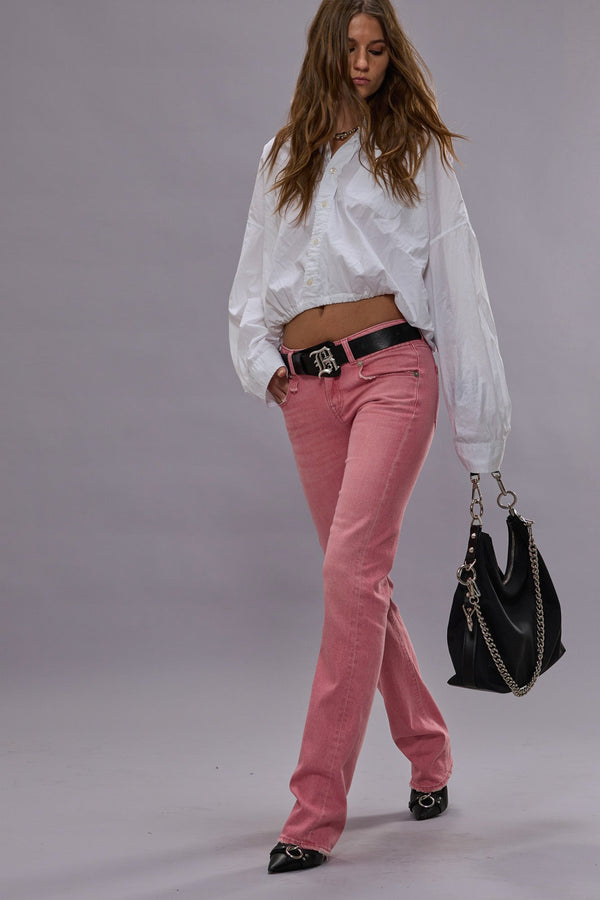 R13 CROSSOVER BUBBLE SHIRT White