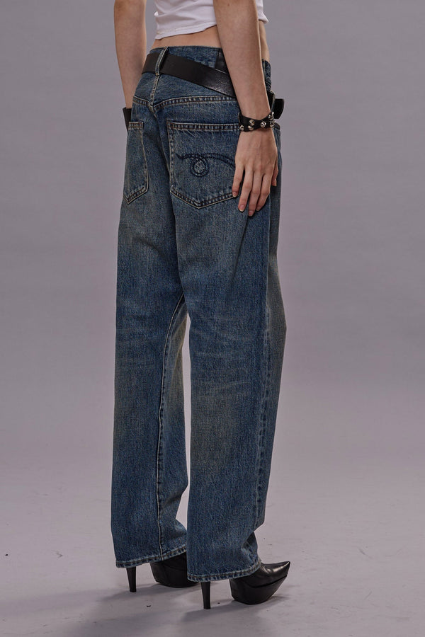 R13 CROSSOVER JEAN Barter Indigo