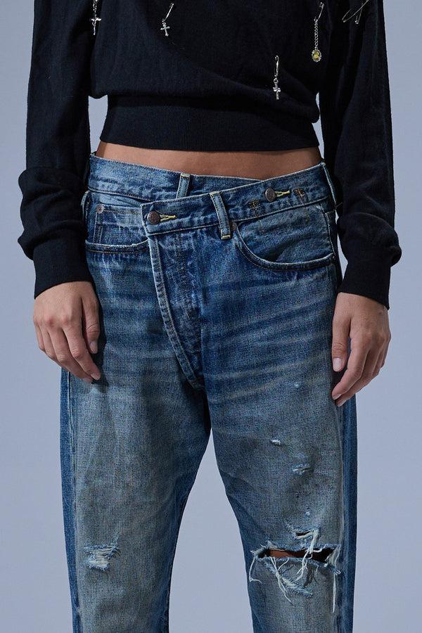 R13 CROSSOVER JEAN Leo Blue