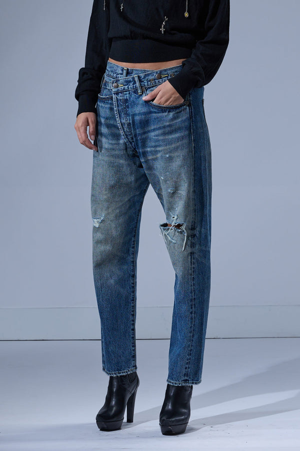 r13 CROSSOVER JEAN leo blue