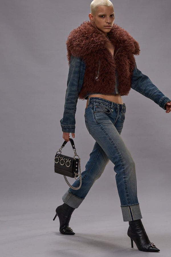 r13 CUFFED BOY STRAIGHT estin selvedge stretch