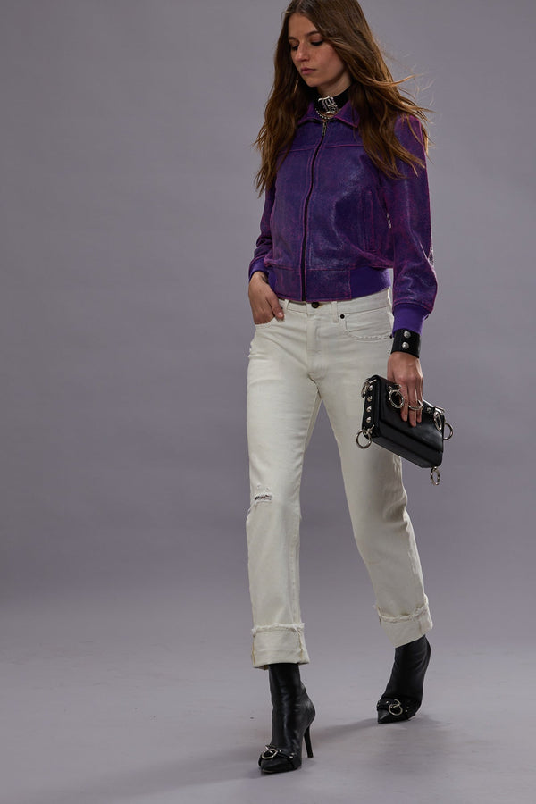 r13 CUFFED ROMEO JEAN bennett white selvedge