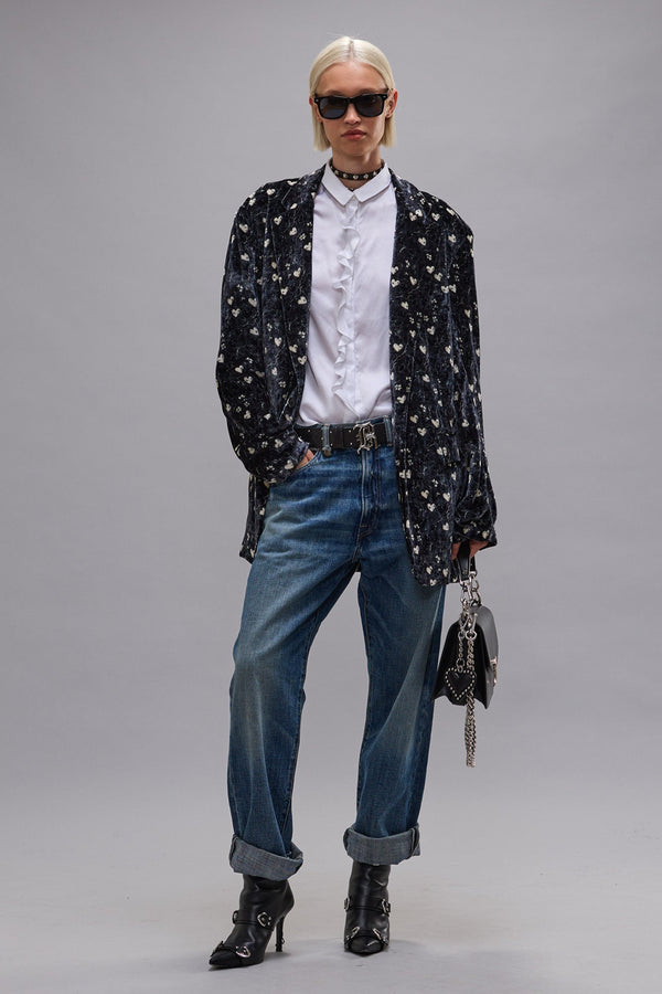 R13 CUFFED X-BOYFRIEND JEAN Sanford Blue