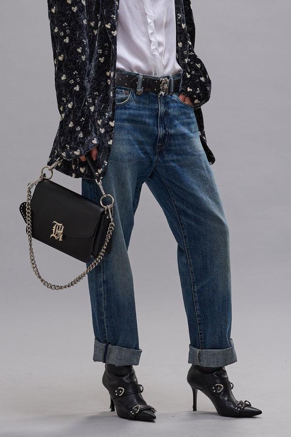 r13 CUFFED X-BOYFRIEND JEAN sanford blue
