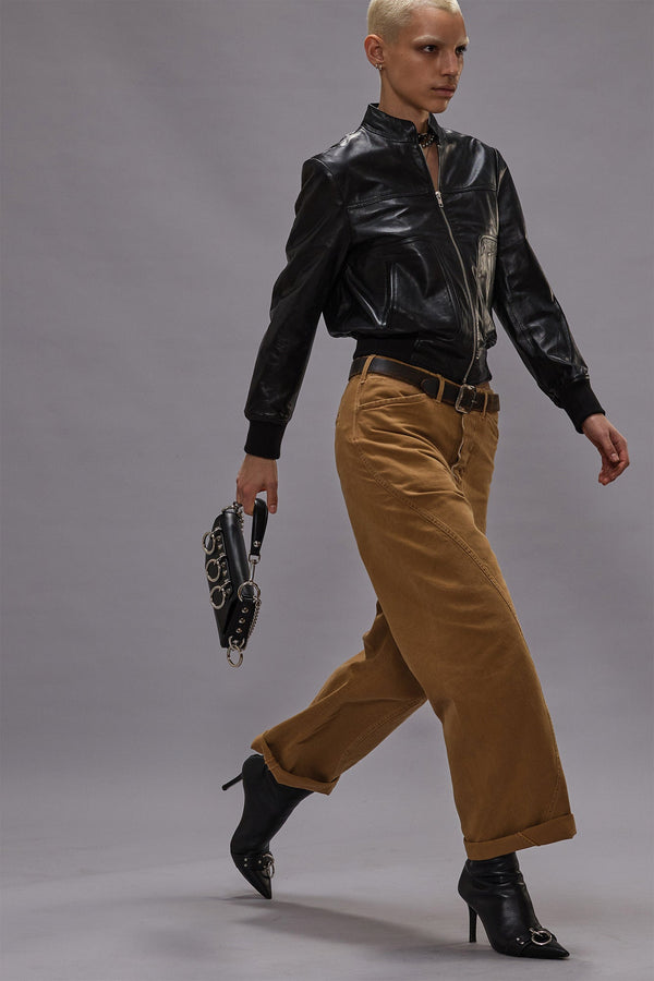 r13 CURVED SEAM ARMY PANT light brown