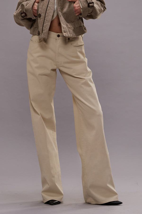 r13 D'ARCY LOOSE JEAN bone white selvedge