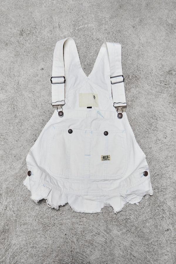 r13 DAMON OVERALL BIB ecru canvas