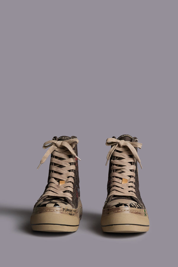 R13 DISTRESSED TALL KURT Dark Brown