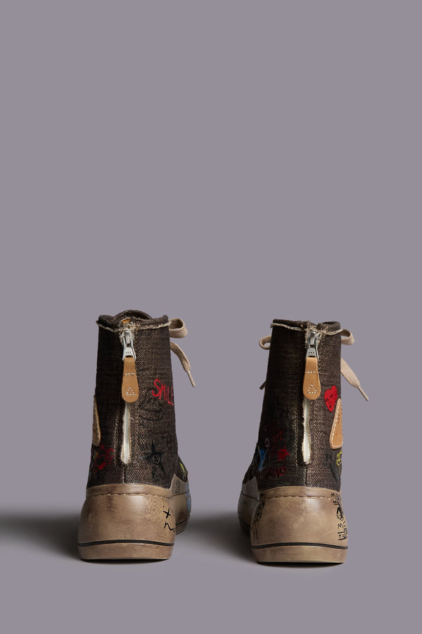 R13 DISTRESSED TALL KURT Dark Brown