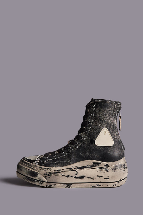 r13 DISTRESSED TALL KURT distressed black