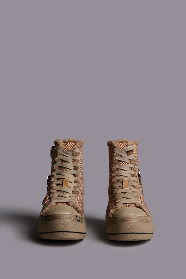 R13 DISTRESSED TALL KURT Red Wool