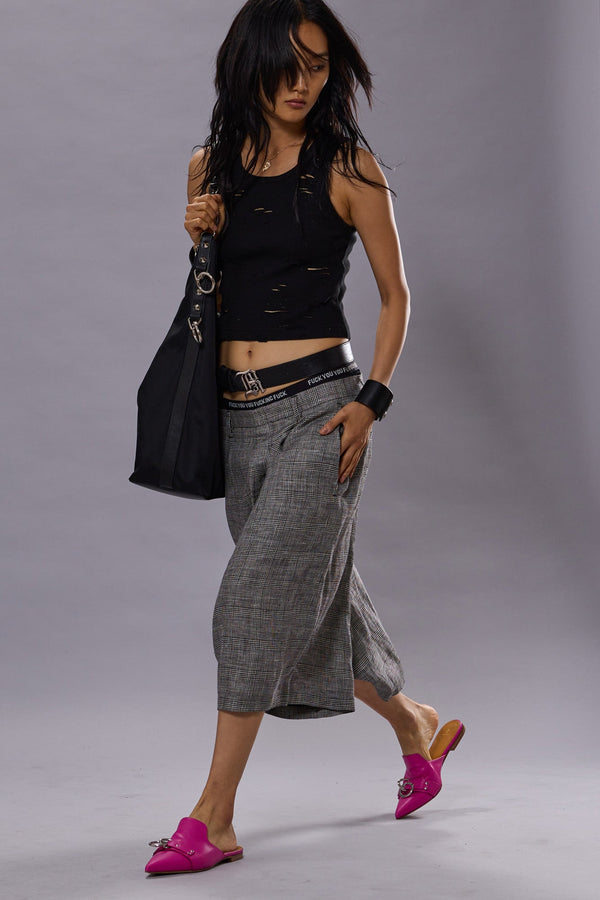 R13 DISTRESSED TANK Black