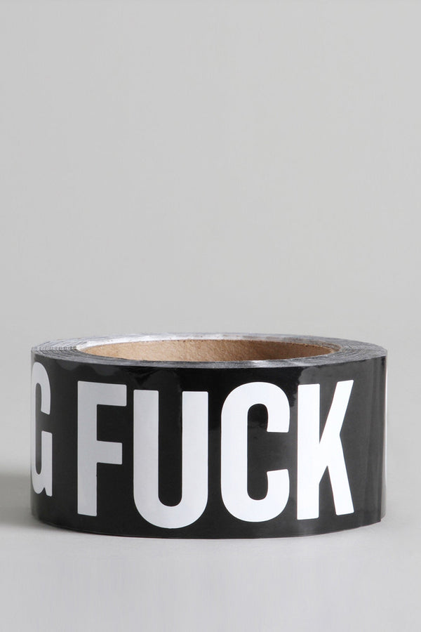 r13 F.U. TAPE black w/ white