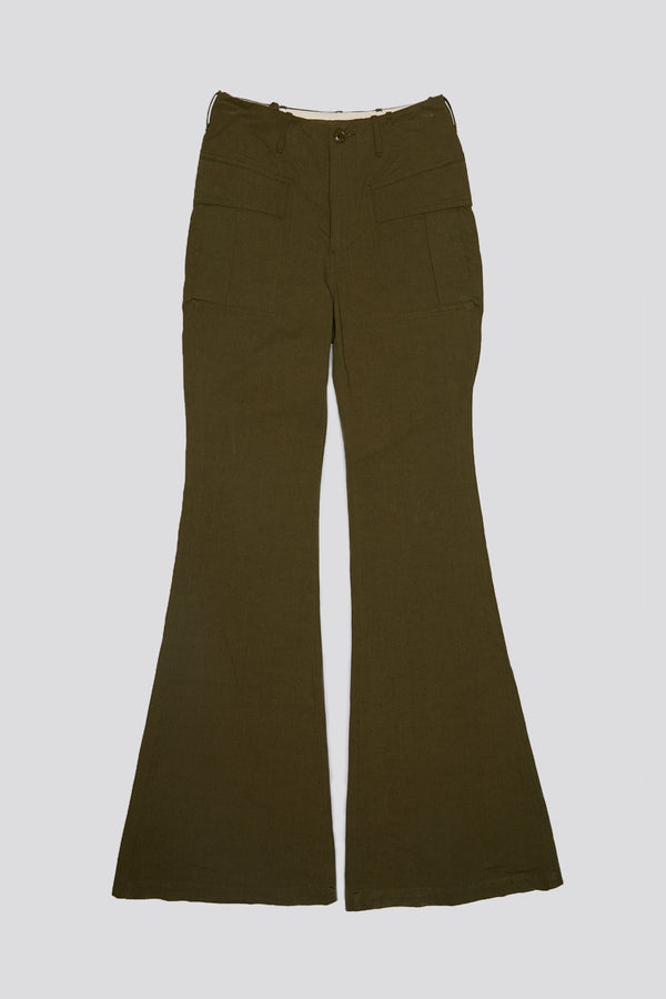 R13 FLARE LEG PANT Olive