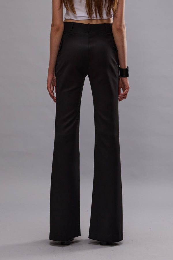 R13 FLARE LEG TROUSER Black