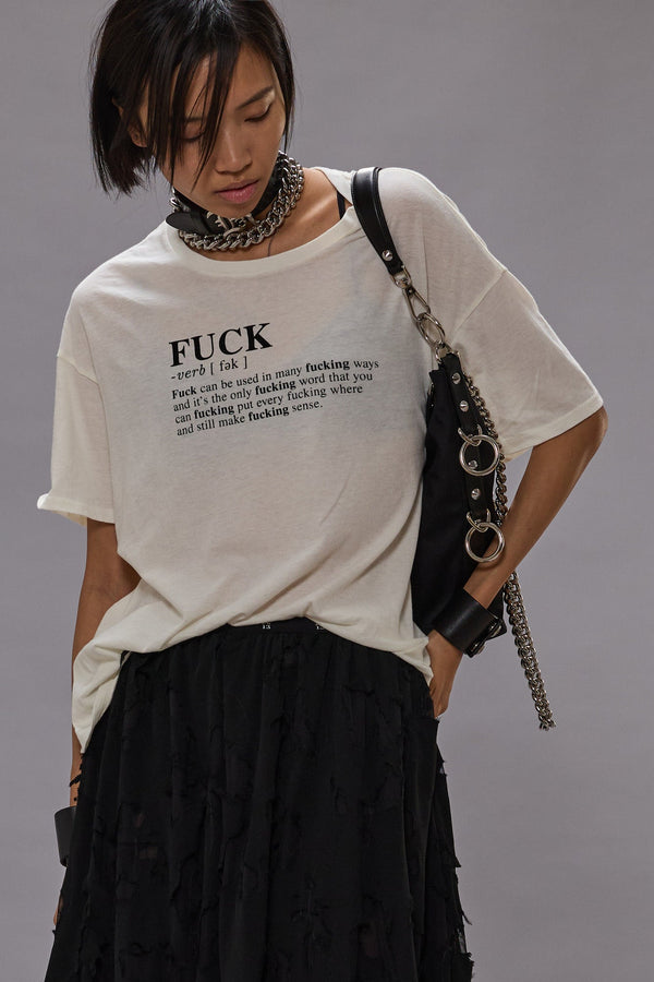 R13 FUCK RELAXED T Ecru