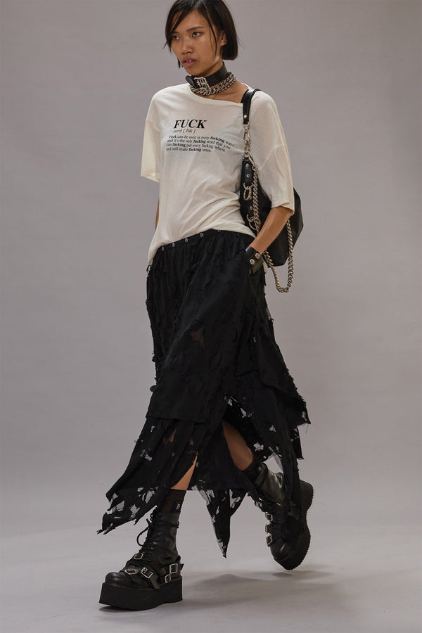 r13 FUCK RELAXED T ecru