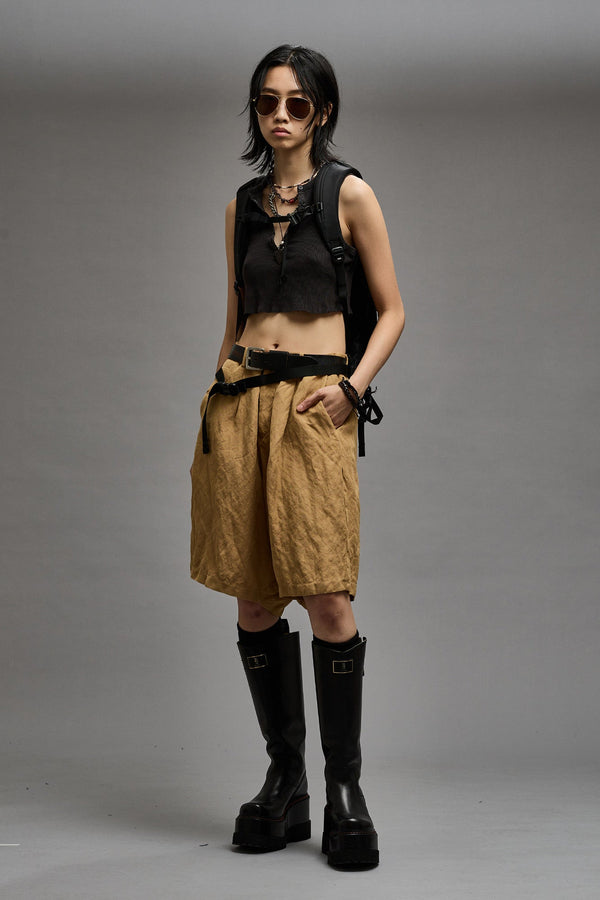 R13 HENLEY TANK Washed Black