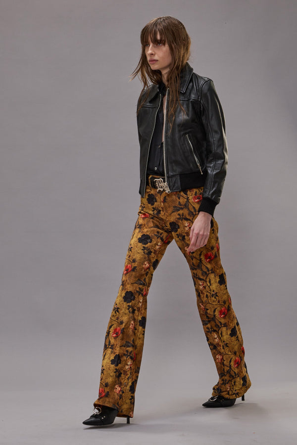 R13 JANE JEAN Antique Floral Velveteen