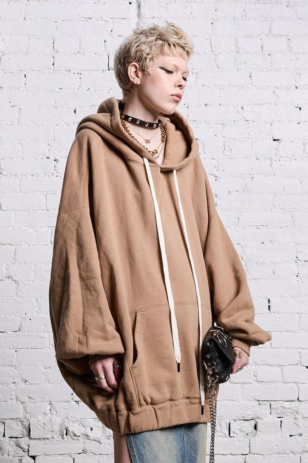 r13 JUMBO PULLOVER HOODIE khaki