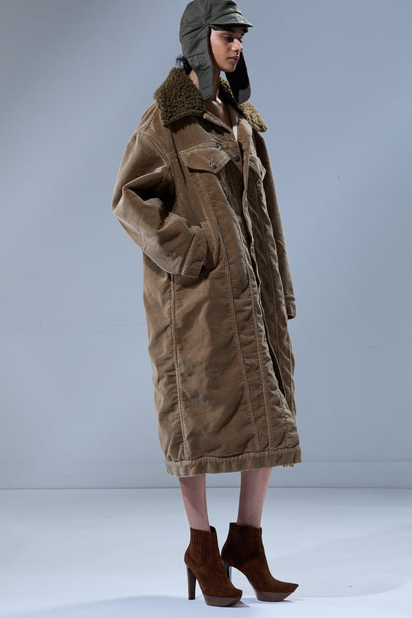 R13 KAT TRUCKER COAT Heavy Tan Cord