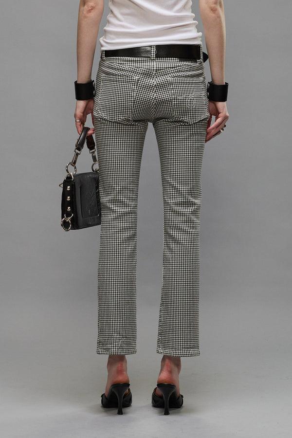 R13 KICK FIT Printed Houndstooth