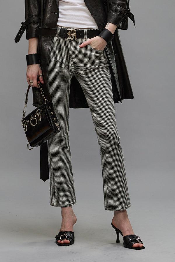 r13 KICK FIT printed houndstooth