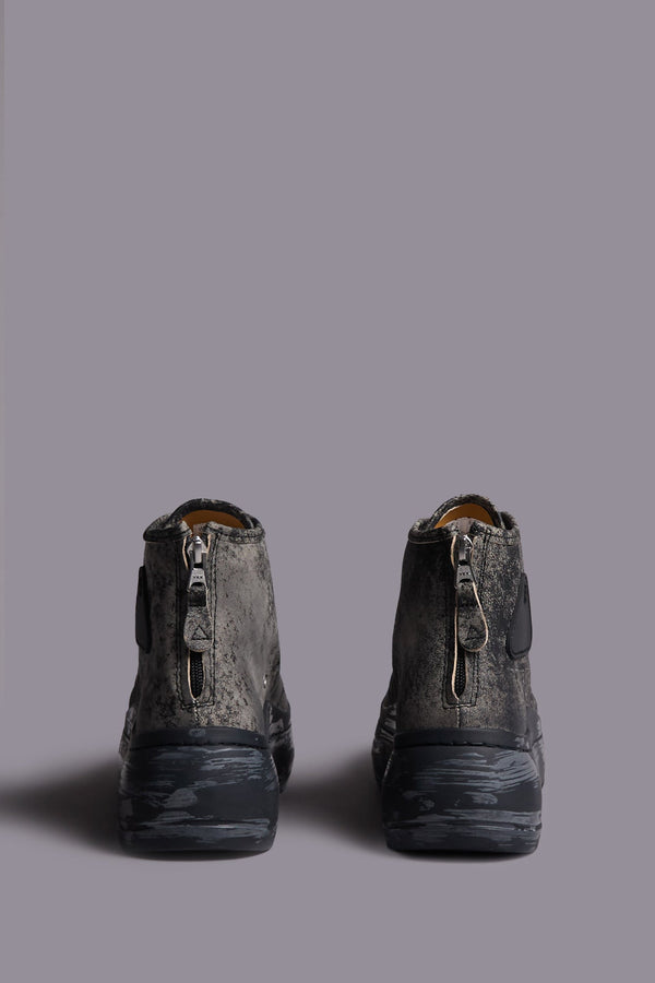 R13 KURT HIGH TOP SNEAKER Distressed Black