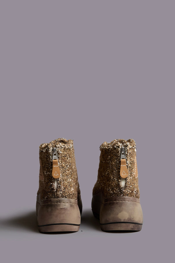 R13 KURT HIGH TOP SNEAKER Light Brown Tweed