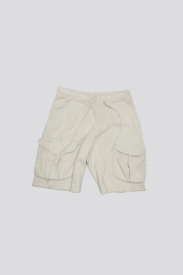 R13 MULTIPOCKET RELAXED SWEATSHORTS Light Stone