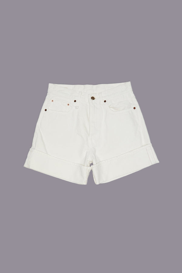 R13 NINA SHORT Bennett White Selvedge