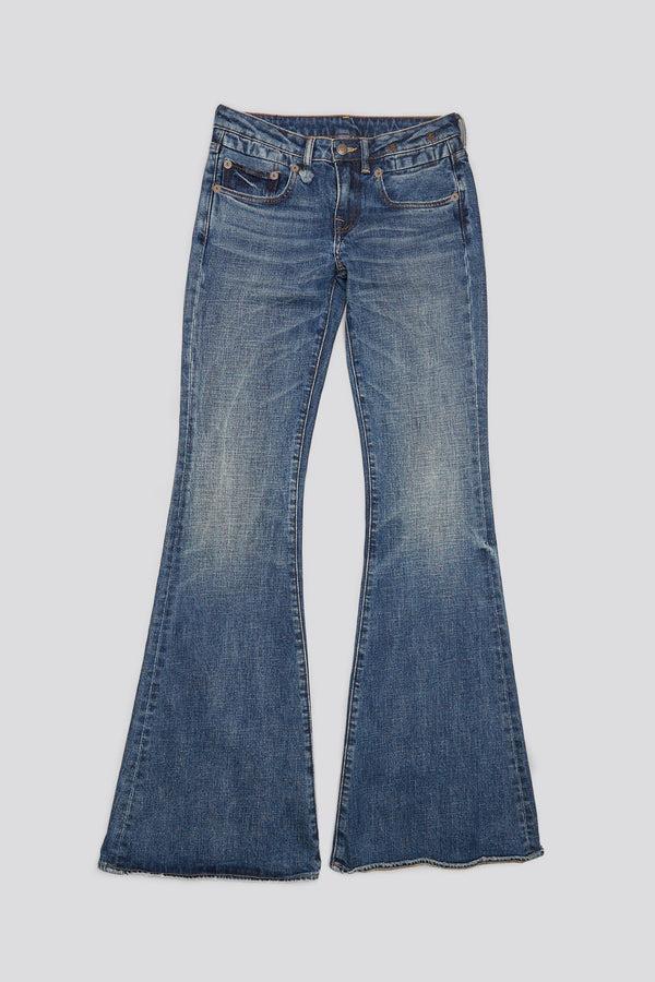 R13 OVERFLOW BOY FLARE Mire Blue Stretch