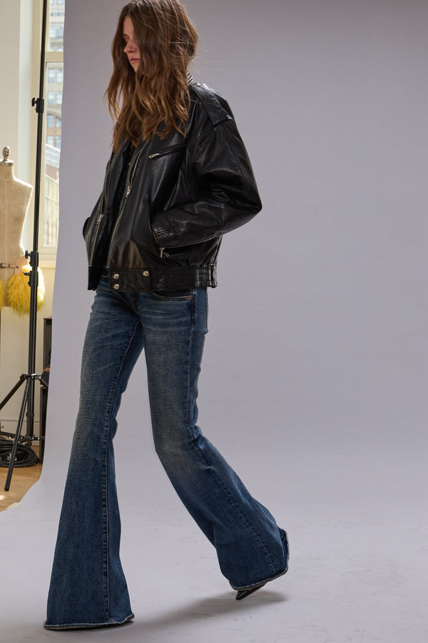 r13 OVERFLOW BOY FLARE mire blue stretch