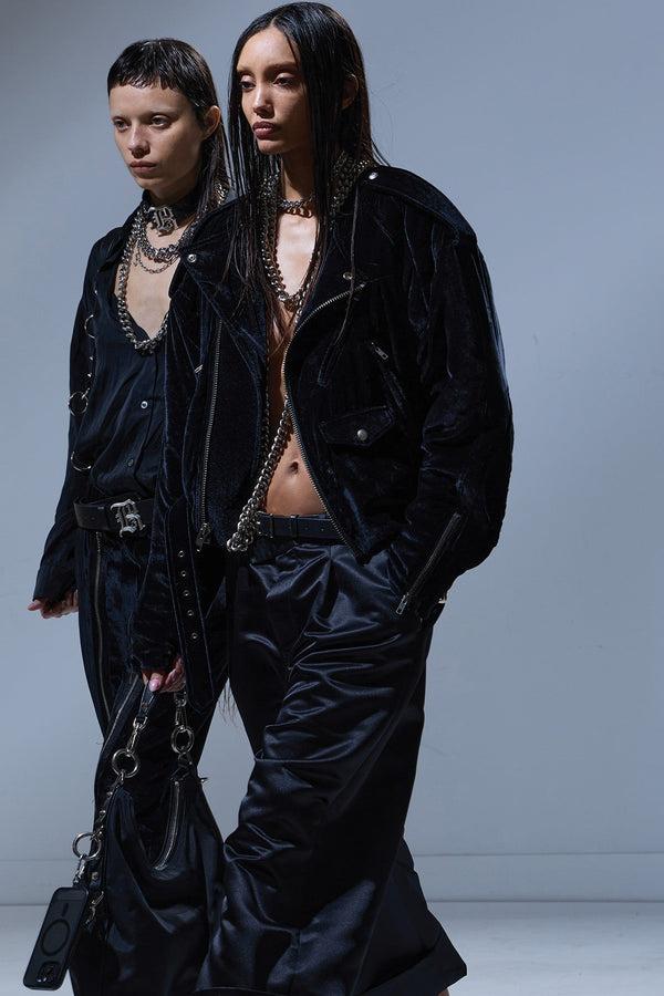 r13 OVERSIZED MOTO JACKET black