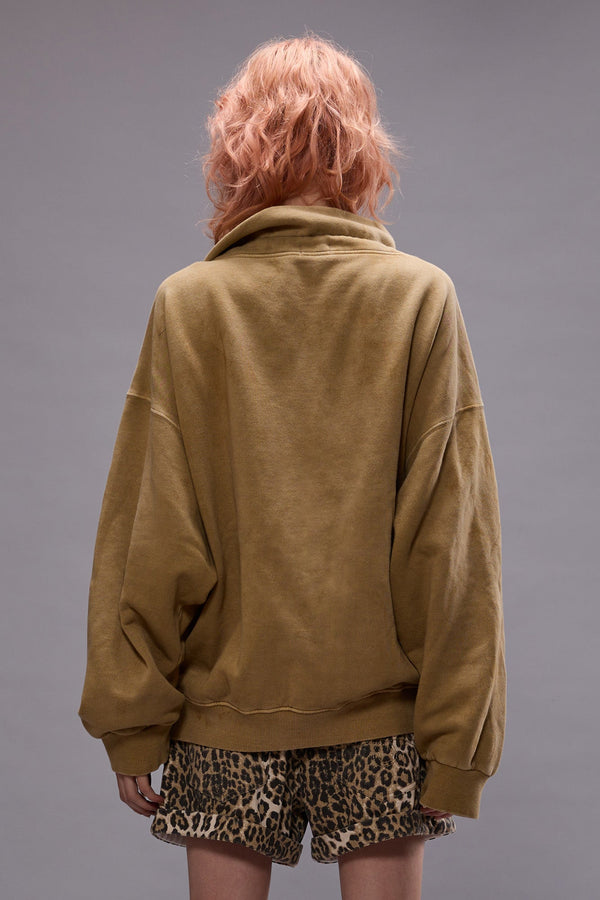 R13 PAPERBAG ZIP-UP Khaki