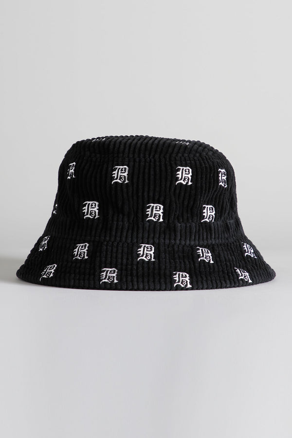 r13 R13 ALLOVER BUCKET HAT black
