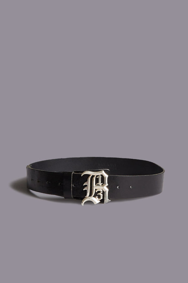 r13 R13 LOGO BUCKLE BELT black