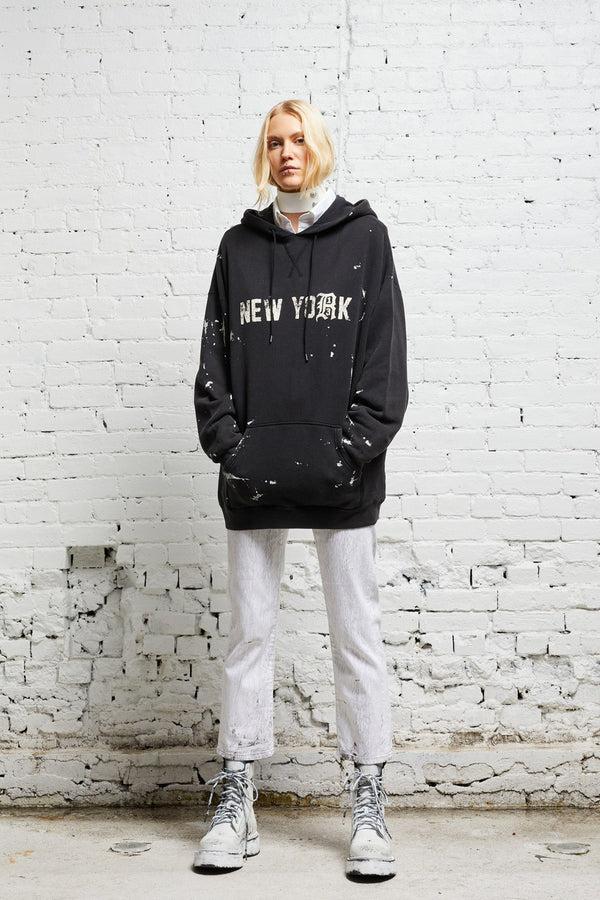 R13 R13 NEW YORK HOODIE Acid Black