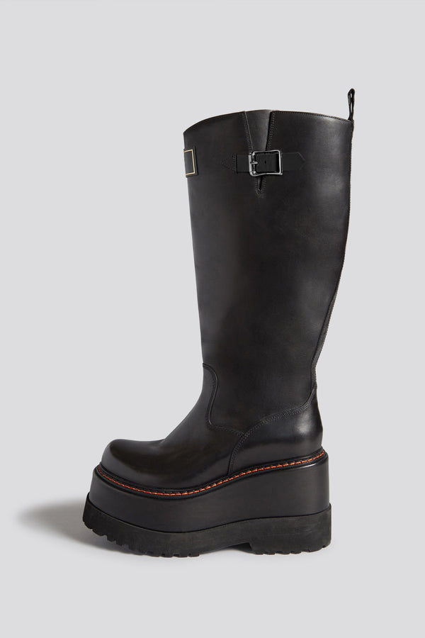 R13 R13 PATCH ENGINEER BOOT Black