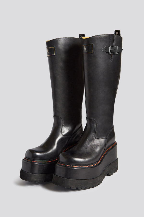 R13 R13 PATCH ENGINEER BOOT Black